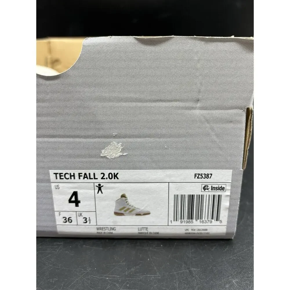Adidas Tech Fall 2.0K Size 4 Wrestling Boxing Shoes FZ5387